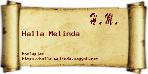 Halla Melinda névjegykártya