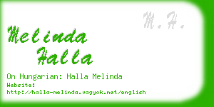 melinda halla business card